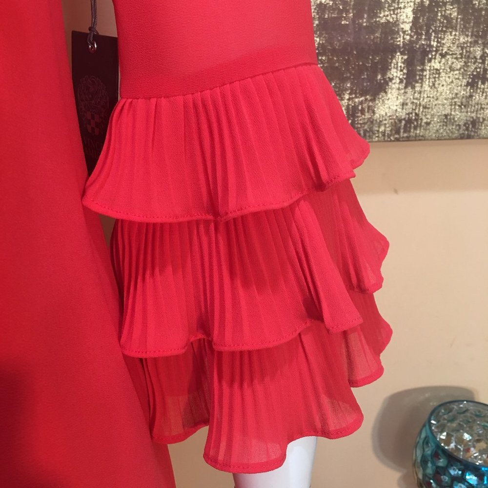 Vince Camuto Coral Chiffon Shift Dress size6&4 - Picture 14 of 15